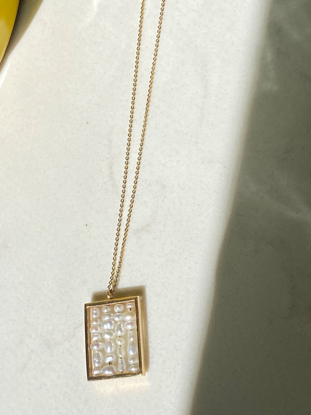 WWAKE 14k Pearl Small Weaving Pendant Necklace - Picture 4 of 8